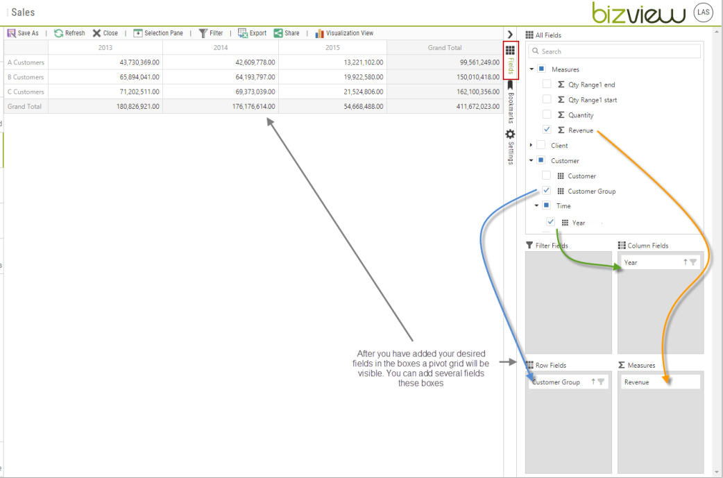 Creating an Analytics Report (Fields)44256 AM Bizview v22